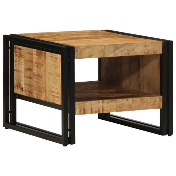 vidaXL Soffbord 50x50x38 cm massivt grovt trä mango