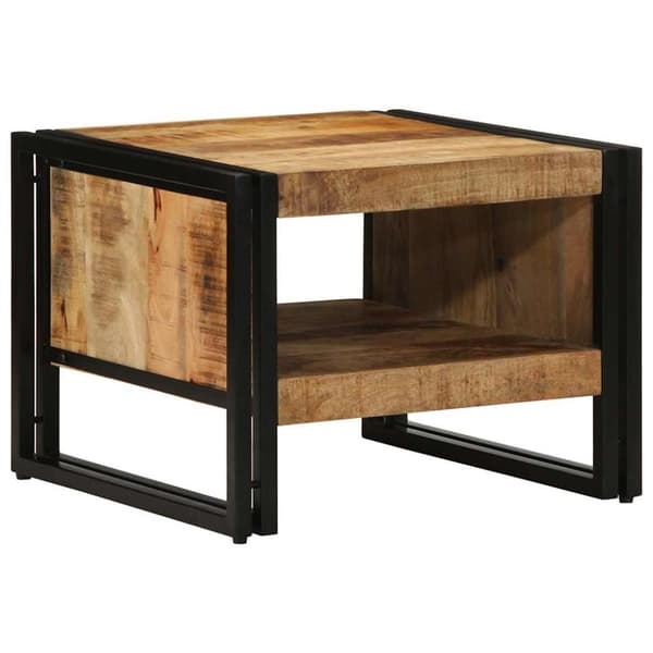 vidaXL Soffbord 50x50x38 cm massivt grovt trä mango