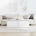 Miniatyrbillede 4 af 11: vidaXL sofabord med skuffer 100x100x40 cm hvid