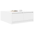 Miniatyrbillede 5 af 11: vidaXL sofabord med skuffer 100x100x40 cm hvid
