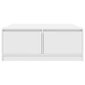 Miniatyrbillede 7 af 11: vidaXL sofabord med skuffer 100x100x40 cm hvid