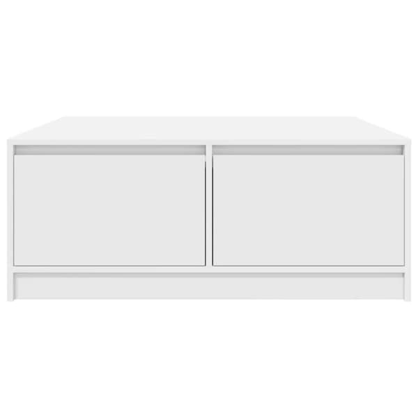 vidaXL sofabord med skuffer 100x100x40 cm hvid