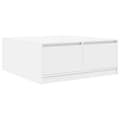 Miniatyrbillede 9 af 11: vidaXL sofabord med skuffer 100x100x40 cm hvid