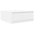 Miniatyrbillede 1 af 11: vidaXL sofabord med skuffer 100x100x40 cm hvid