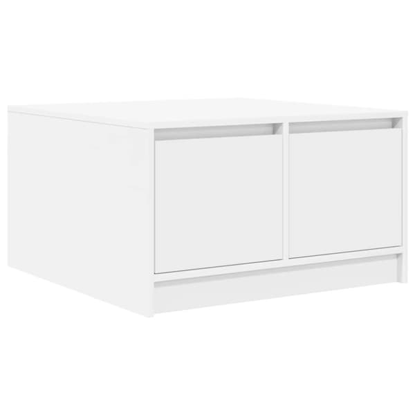 vidaXL sofabord med skuffer 70,5x70x40 cm hvid