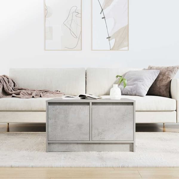 vidaXL sohvapöytä laatikoilla betonin harmaa 70,5x70x40 cm