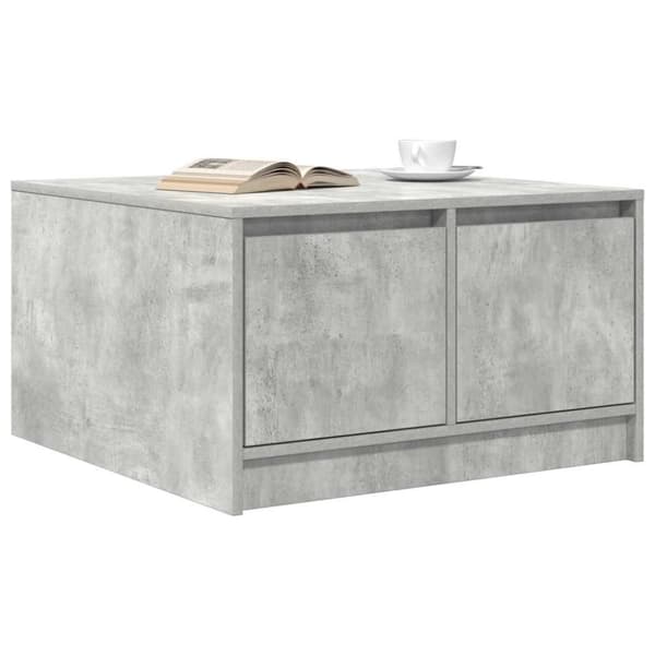 vidaXL sohvapöytä laatikoilla betonin harmaa 70,5x70x40 cm