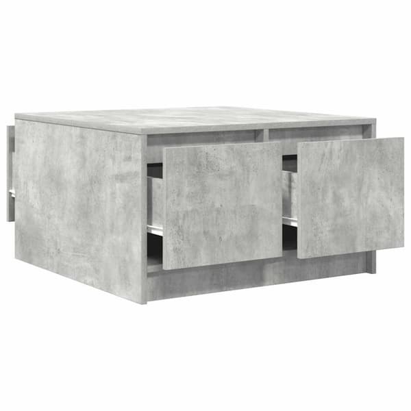 vidaXL sohvapöytä laatikoilla betonin harmaa 70,5x70x40 cm