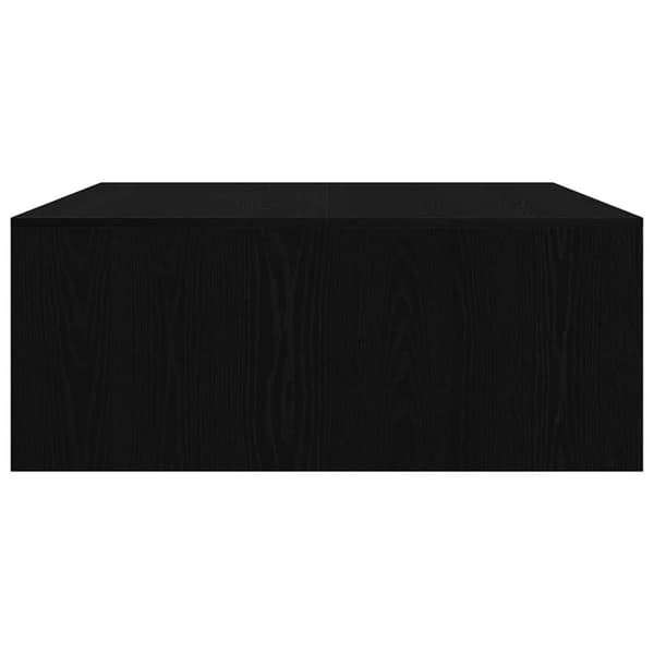 vidaXL Soffbord med lådor svart ek 100x100x40 cm