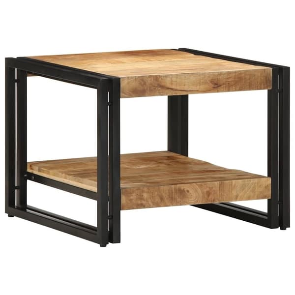 vidaXL Soffbord 50x50x38 cm massivt grovt trä mango