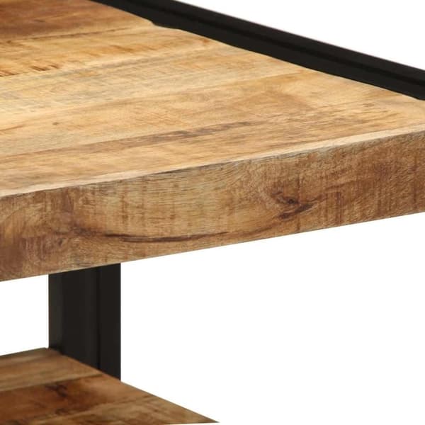 vidaXL Soffbord 50x50x38 cm massivt grovt trä mango