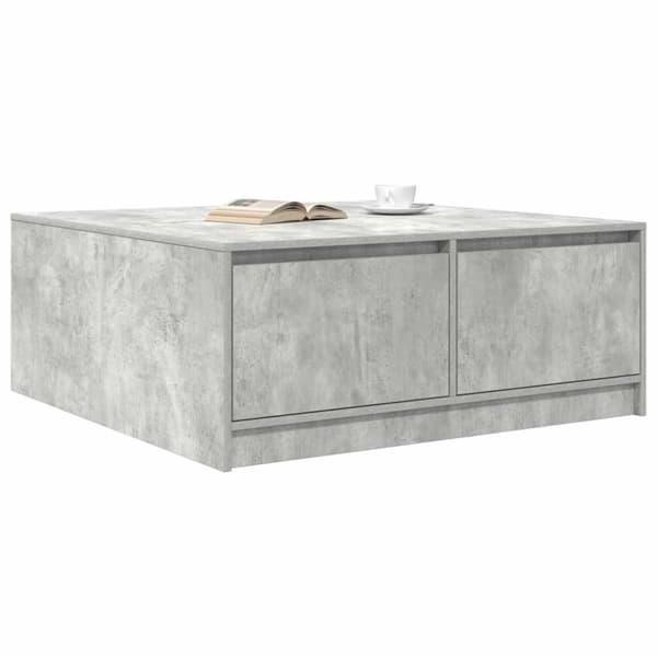 vidaXL sofabord med skuffer 100x100x40 cm betongrå