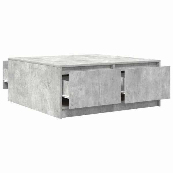 vidaXL sofabord med skuffer 100x100x40 cm betongrå