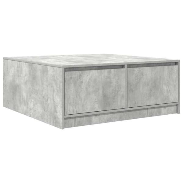 vidaXL sofabord med skuffer 100x100x40 cm betongrå