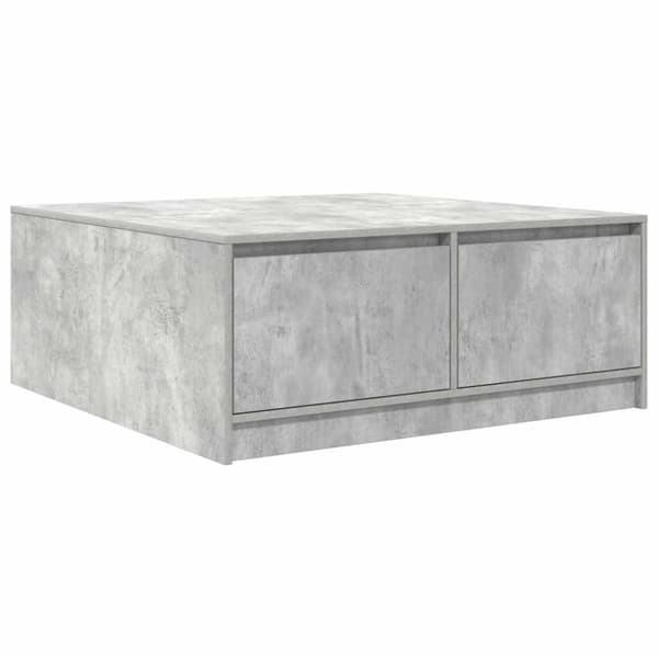vidaXL sofabord med skuffer 100x100x40 cm betongrå