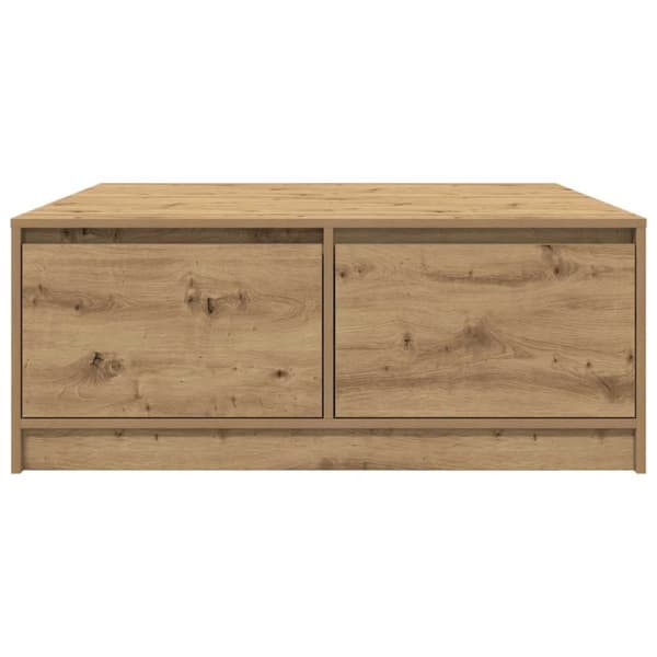 vidaXL Salongbord med skuffer artisan eik 100x100x40 cm