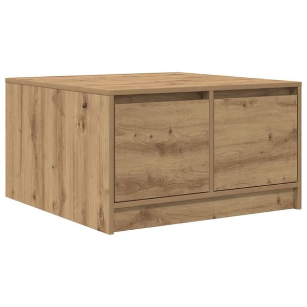 vidaXL sofabord med skuffer 70,5x70x40 cm kunsteg