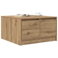 Miniatyrbillede 5 af 11: vidaXL sofabord med skuffer 70,5x70x40 cm kunsteg