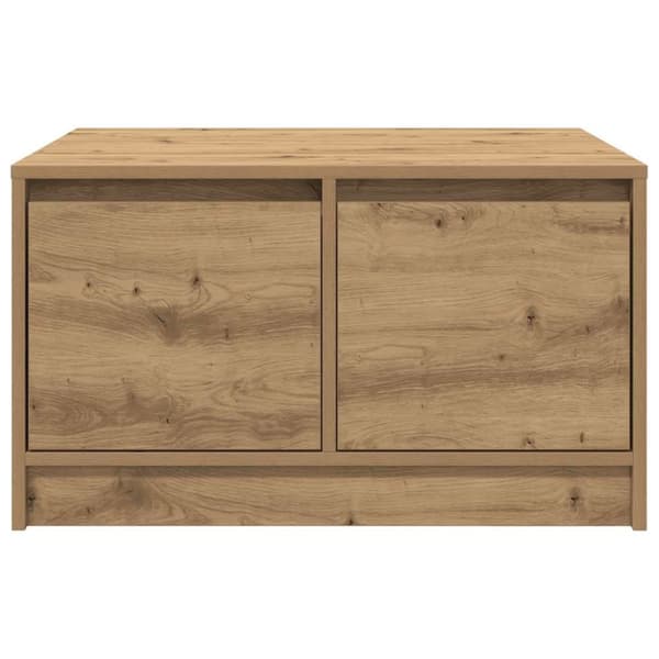 vidaXL sofabord med skuffer 70,5x70x40 cm kunsteg