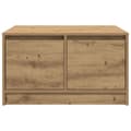 Miniatyrbillede 7 af 11: vidaXL sofabord med skuffer 70,5x70x40 cm kunsteg