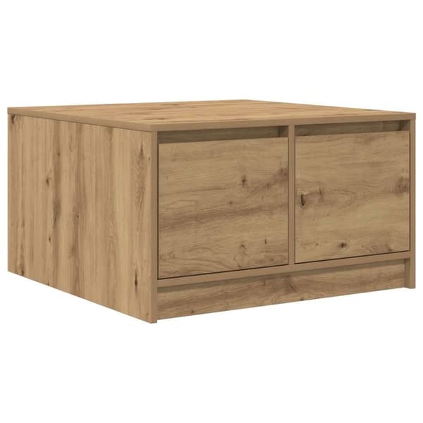 vidaXL sofabord med skuffer 70,5x70x40 cm kunsteg