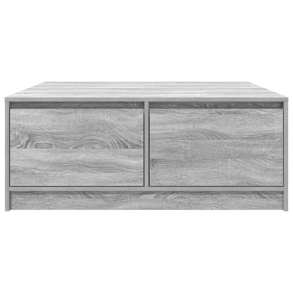 vidaXL sohvapöytä laatikoilla harmaa Sonoma 100x100x40 cm