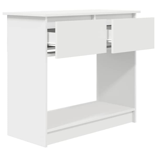 vidaXL konsolbord med skuffer 85,5x38,5x74,5 cm hvid