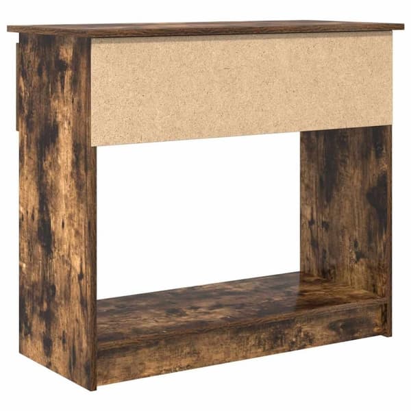 vidaXL konsolbord med skuffer 85,5x38,5x74,5 cm røget egetræsfarve