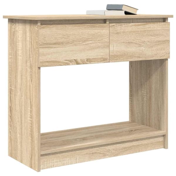 vidaXL konsolbord med skuffer 85,5x38,5x74,5 cm sonoma-eg