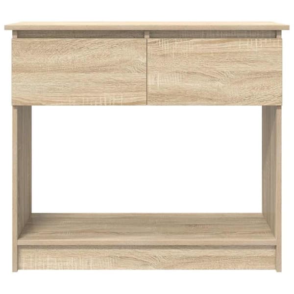 vidaXL konsolbord med skuffer 85,5x38,5x74,5 cm sonoma-eg