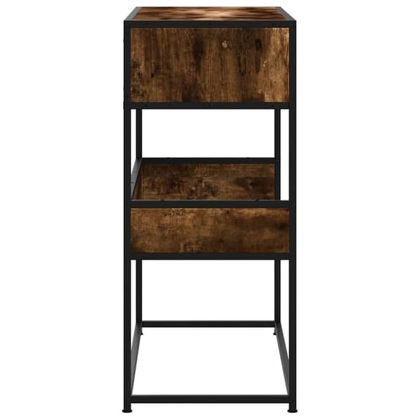 vidaXL konsolipöytä savustettu tammi 90x35x80 cm tekninen puu