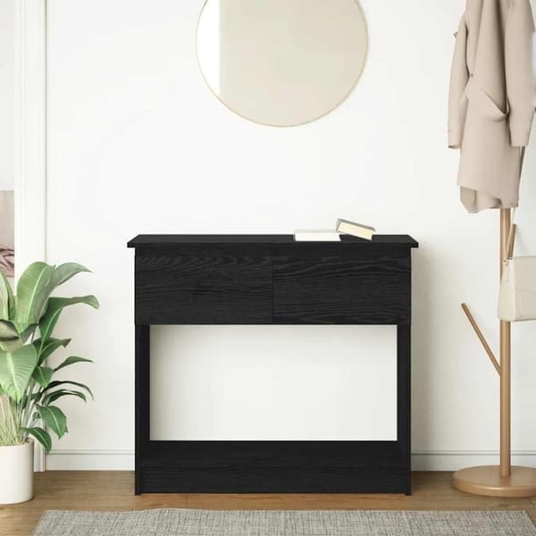 vidaXL konsolbord med skuffer 85,5x38,5x74,5 cm sort