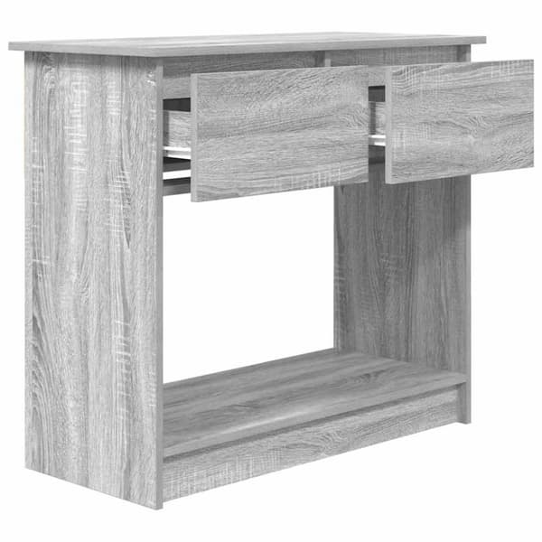 vidaXL konsolbord med skuffer 85,5x38,5x74,5 cm grå sonoma-eg