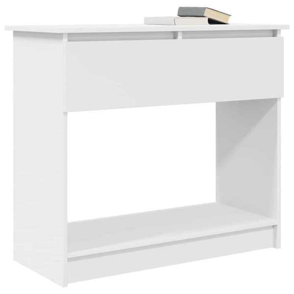 vidaXL Avlastningsbord med lådor vit 85,5x38,5x74,5 cm