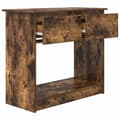 Miniatyrbilde 6 av 11: vidaXL konsollbord med skuffer røkt eik 85,5x38,5x74,5 cm