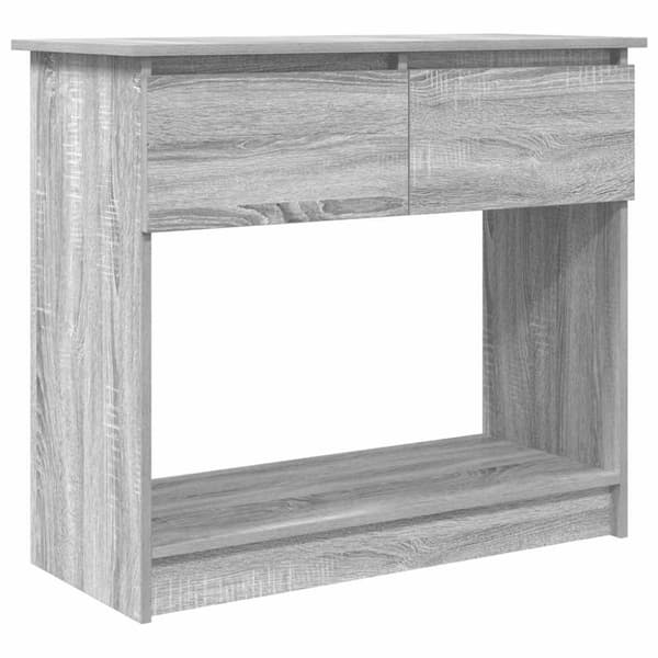 vidaXL konsollbord med skuffer grå sonoma 85,5x38,5x74,5 cm