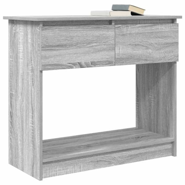 vidaXL konsollbord med skuffer grå sonoma 85,5x38,5x74,5 cm