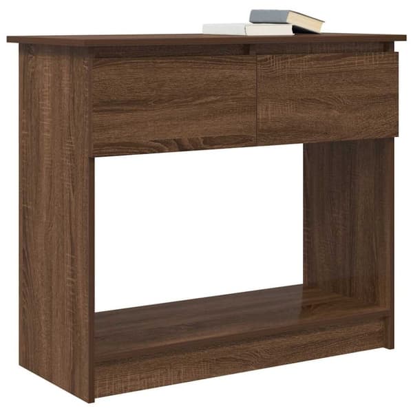 vidaXL konsolipöytä laatikoilla ruskea tammi 85,5x38,5x74,5 cm