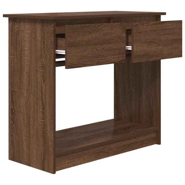 vidaXL konsolipöytä laatikoilla ruskea tammi 85,5x38,5x74,5 cm
