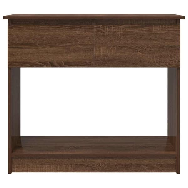 vidaXL konsolipöytä laatikoilla ruskea tammi 85,5x38,5x74,5 cm