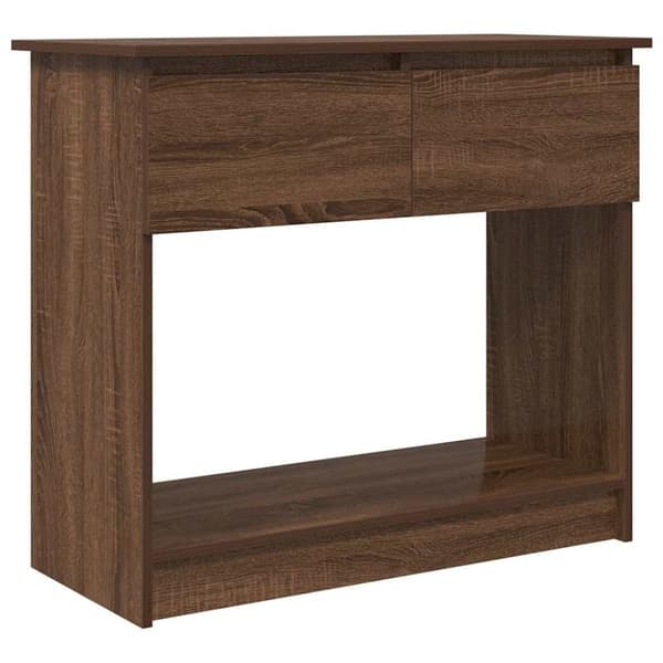 vidaXL konsolipöytä laatikoilla ruskea tammi 85,5x38,5x74,5 cm