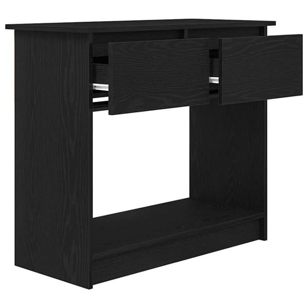 vidaXL Avlastningsbord med lådor svart 85,5x38,5x74,5 cm