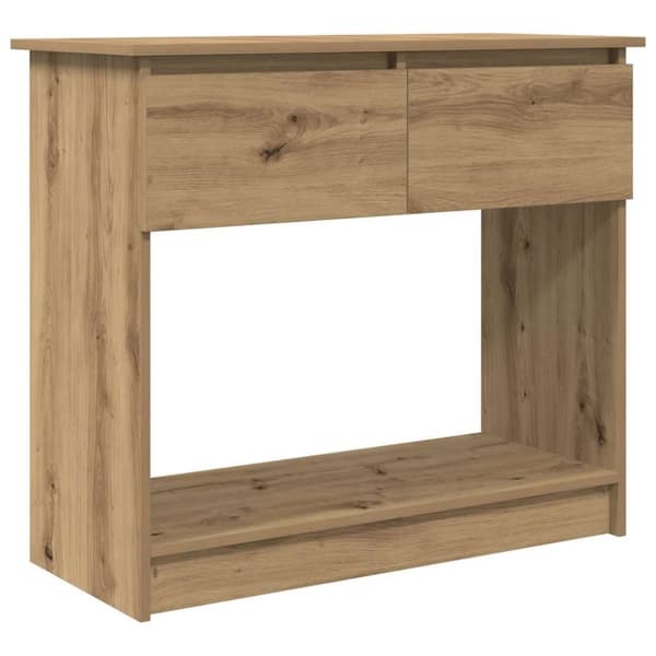 vidaXL konsollbord med skuffer artisan eik 85,5x38,5x74,5 cm