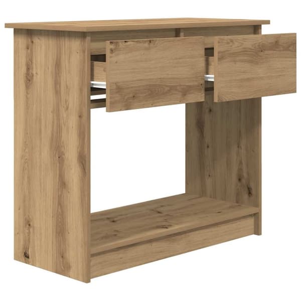 vidaXL konsollbord med skuffer artisan eik 85,5x38,5x74,5 cm