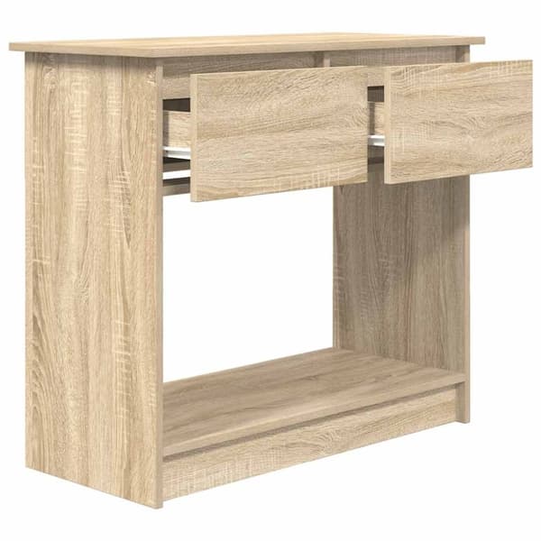 vidaXL Avlastningsbord med lådor sonoma ek 85,5x38,5x74,5 cm