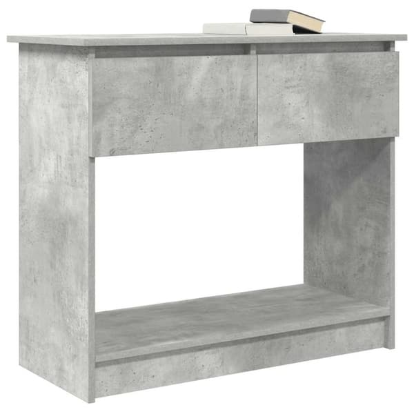 vidaXL Avlastningsbord med lådor betonggrå 85,5x38,5x74,5 cm