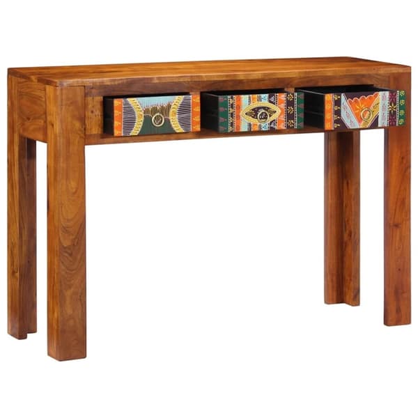 vidaXL konsolbord 110x35x75 cm massivt akacietræ
