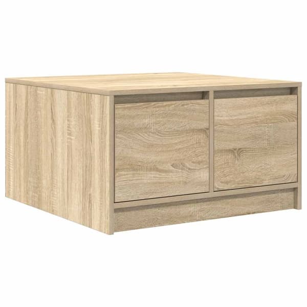 Soffbord med lådor sonoma ek 70,5x70x40 cm