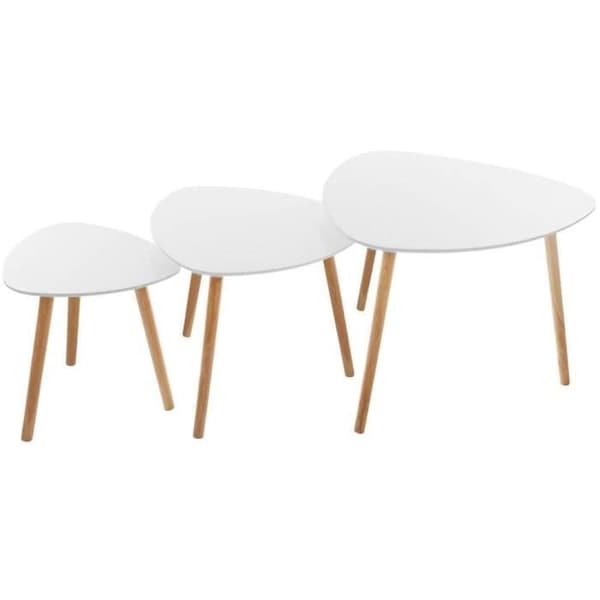 Trio av kaffebord Mileo Vita Vita - Atmosphera - MDF trä - Ek - Nestande