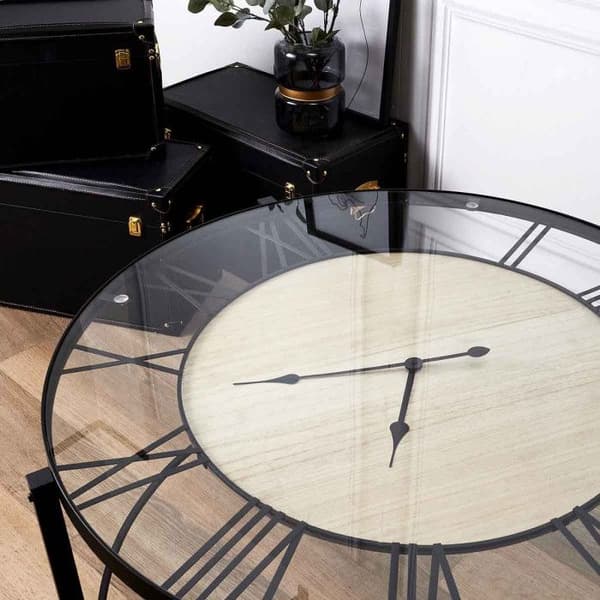Designbord "Horloge" 90cm Svart